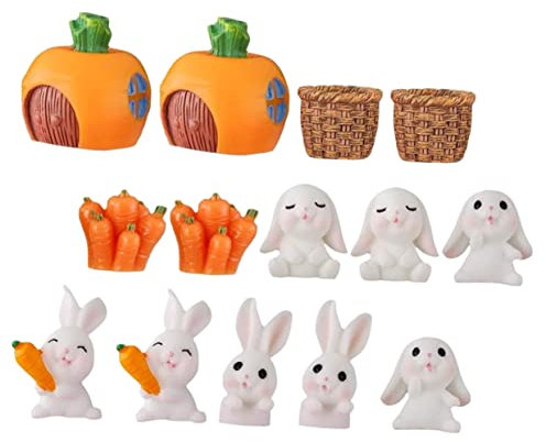 UPKOCH Décoration Lapin De Pâques Figurine Jardin Ornements Maison Décoration Statuette Extérieur