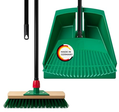 Rival 3-teiliges Garten-Set – enthält Besen mit Stiel (Breite: 32 cm), Laubschaufel & Rechen für Gartenarbeit – praktisches Gartengeräte Set zum Laub aufsammeln – Garten Zubehör – Gartenwerkzeug