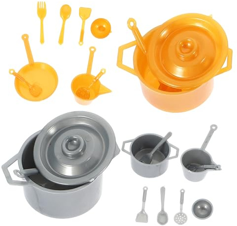BESPORTBLE Juego de Cubiertos en Miniatura de Plástico Resistente y No Fácil de Deformar para Decoración de Cocina en Miniatura y Accesorios para Casa de Muñecas