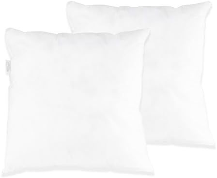 FUSIONHOME - Relleno de Cojín de Fibra Hueca Siliconada Pack 2 Unidades 50x50 cm - Relleno de Gran Volumen y Alta Recuperación - Cojín Decorativo para Casa, Cama, Sofá - Antiácaros e Hipoalergénico