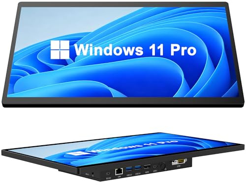OuuOee Industrie Panel PC Industrial PC Touchscreen 15.6 Inches, Fanless Panel Computer All in One Win11 Pro N5095 8GB RAM 128GB ROM, 1920 * 1080 IPS, 4xUSB3.0, 2xRS232, Type-C, HDMI, LAN