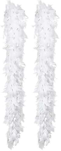 Boland - Federboa 50 g, Länge ca. 180 cm, 20er Jahre, Gatsby, Karneval, Halloween, Fasching, Mottoparty, Kostüm, Theater