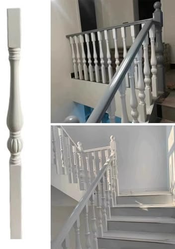 Wooden Stair Spindles Replacement Kit, Contemporary Minimalist Balusters for Landings and Slants, Perfect for Staircase Renovation and Home Improvement