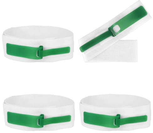 4stk Urinbeutelhalter mit Klettverschluss, 63x5cm Polyester Gurte für Urinbeutel für Sichere Schlauchstabilisierung und Komfortablen Tragekomfort (Grün)