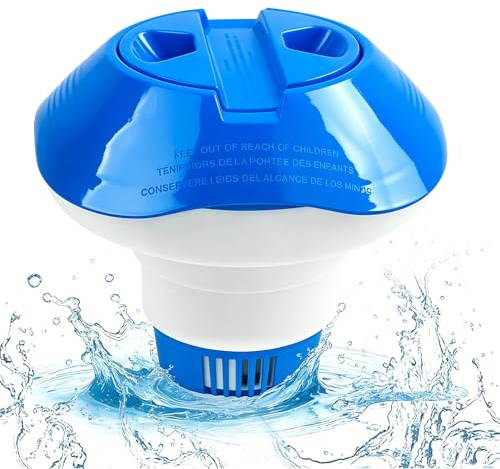 IHLOOTD 5 Inch Pool Dosierschwimmer, Pools Chlor Schwimmer, Pools Tabletten Schwimmer, Chlor Dosierschwimmer, Einstellbar, Schwimmer für Chlortabletten für Pool, Whirlpoolss, Spas