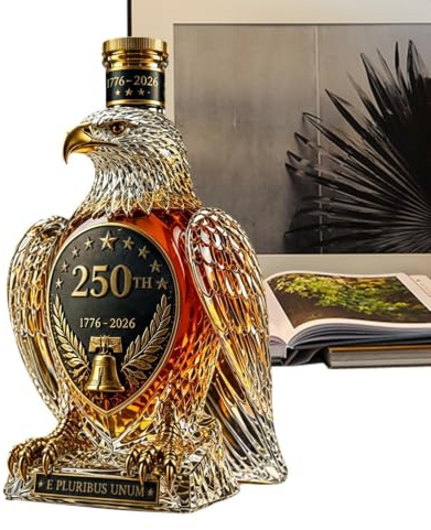 Glas Dekanter 350ml 250-årsfödelsedag Patriotisk Förvaringsbehållare