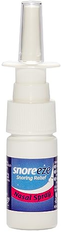 Snoreeze Anti-Snoring Nasal Spray - Hydrating Spray for Blocked Nose & Nasal Congestion Relief - Use with Mobile App to Stop Snoring - 10ml, 25 Nights Use