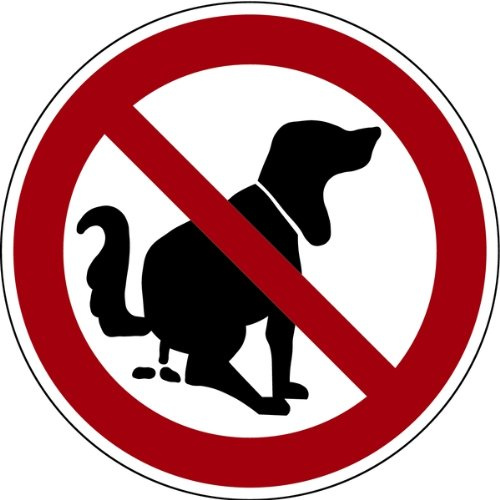 LEMAX® Verbotsschild, Hier kein Hundeklo - praxisbewährt Alu geprägt weiß/schwarz, 200mm