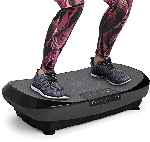 Klarfit VIBE 4DX Pro Vibration Plate - Full-Body Professional Vibration Trainer, Output: 300 Watts, 4D Mode - 4DX TripleMotor Technology, MaxComfort Training: 71.5x43.5 cm Training Area, Grey/Black
