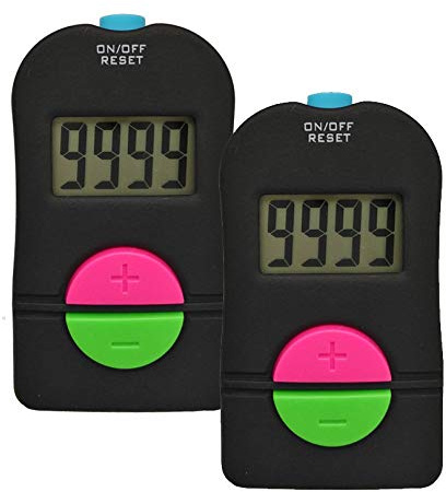 iPobie 2 Stück Digital Handzähler Elektronischer Manueller Clicker Addieren/Subtrahieren Golf-Sportzähler