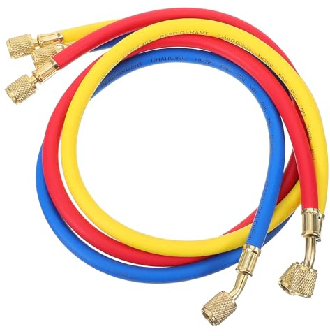 36-Zoll-AC- -Aufladeschlauch HLK-Kältemittel R12 R22 R404 R502 R134A Klimaanlage Kälteschlauch 3000-600 PSI Standard 1/4 SAE-Schlauch Manometerschlauch mit Armaturen (blau) Klimaanlagenzubehör