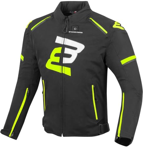 Bogotto Sparrow Wasserdichte Motorrad Textiljacke, schwarz/gelb, M
