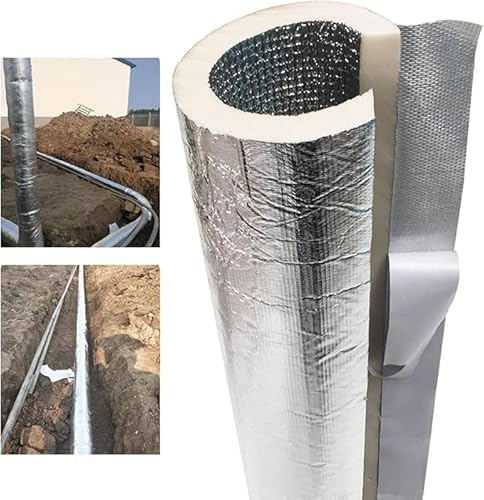 Rohrisolierung Für Den Außenbereich, Schaumrohrisolierung, Flammhemmend, Wasserdicht, 22 Mm - 219 Mm ID, 30 Mm Dick, Für Kalt- Und Warmwasserrohre, Sola(Size:Inner Diameter76mm(2.99in))