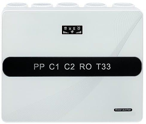 RUYICZB Countertop Reverse Osmosis System, 5-Stage Reverse Osmosis Water Filter Countertop, Portable Reverse Osmosis System, Advanced Filtration, Space-Saving Design Instant Pure Water On-Demand