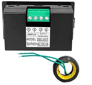 BIRGI Display Digitale amperometro AC 220V380V misuratore di rilevamento Corrente 20A 50A 100A 200A D85-240T Strumento di Misura Elettrico Digitale (Color : 100A)