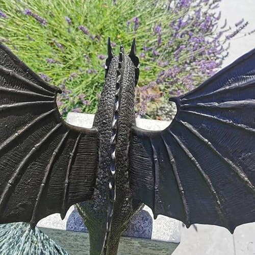 Elegant Garden Dragon Statue Fountain Ornamental Resin Water Feature Sculpture for Home Garden Decor (Picture Customization)