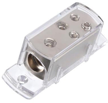 Gadpiparty 2stücke Car Audio Verteiler Block Wege Splitter Für Boote Goldbeschichtet Hohe Leitfähigkeit Kompakte Abnehmbare Schutzabdeckung Für Boote Und Wohnmobile