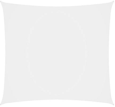 Parasole,Ombrelloni da spiaggia,mbrellone da giardino，Vela Parasole in Tela Oxford Quadrata 4x4 m Bianco Per balconi, giardini, terrazze, relax all'aria aperta