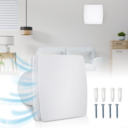 ReachMall Extractor Fan, Bathroom Extractor Fan with Humidistat Sensor, Exhaust Humidity Silent Wall Ceiling for Ducting Wall Ceiling Ventilation Shaft(6” fan with Humidistat)