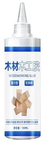 Cola para madera para manualidades, pegamento transparente para madera, pegamento para carpintería, 180 ml, pegamento transparente para madera, pegamento seguro, adhesivo multifunción para, proyectos