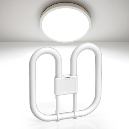 BrightArk GR10Q 4-PIN 28W Compact Fluorescent Lamp Non-Dimmable Cold White 6500K, Recessed Ceiling Light, CFL Light Bulb, Low Energy Light Bulb, Suitable for Indoor Stair Corridors, Halls,1 Pack