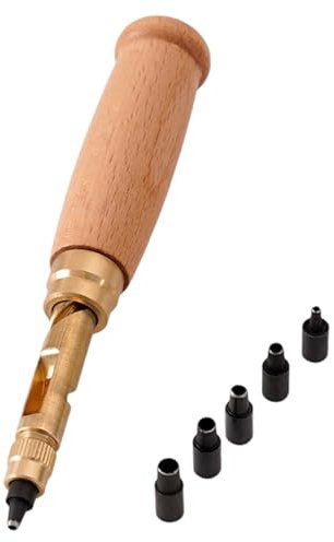 YIZITU Schraubenlochstanzer, Auto-Lederwerkzeug, Buchbindungsbohrer, Lederlocher, 1,5 mm - 4 mm, Papierstanzer