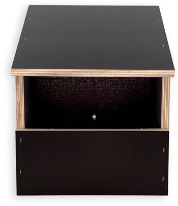 EcoTraps Vogelhaus Wetterfest Nistkasten für Wildvögel/Gartenvögel 21x18x16cm - Stabiler Vogelhäuser für Draußen mit sicherem Schutz gegen Nesträuber - Schwarz Farben - Nistkästen