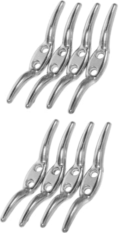 PartyKindom 8pcs Metal Blind Cord Cleats Self-adhesive Window Rope Holders for Safe Drapery Installation for Home Office Hotel Use Lightweight Design