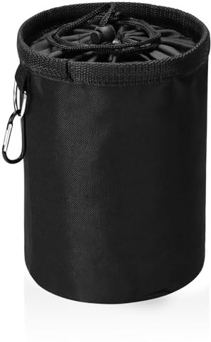 Sac à pinces à linge, pour pinces à linge, sac à pinces à linge avec crochets, pour l'intérieur et l'extérieur, organisateur de pegs utilisation en intérieur, grand, Noir , 15 × 20 cm, N°