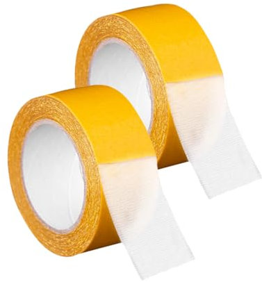 GLEAVI 2rotoli Biadesivo Ultra Adesivo Per Tappeti e Decorazioni Facile Rimuovere Residui Per Tappeti e Banner Decorativi