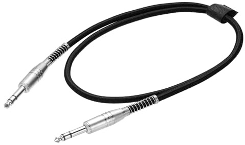 QUARKZMAN Cavo Per Strumenti Musicali Chitarra, 3 Piedi 1/4 Pollice A 1/4 Pollice Angolo Dritto A Dritto Cavo Jack Per Chitarra Elettrica per Basso, Nero