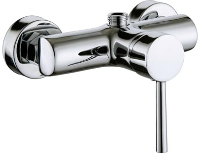 Marco Mammoliti | Mitigeur de douche mécanique monocommande externe Luvola 35 chrome en laiton, 21,4 x 12,5 x 11,9 cm