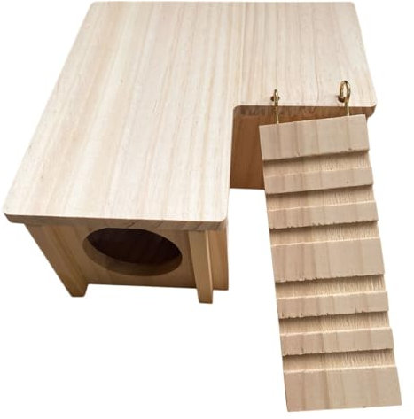 WEKAMOS Kaninchenhaus Aus Holz Kaninchenversteck Und Spielzeug Für Hasen Mit Kauinstinkt Förderndem Design Installieren Reinigen Für Kleine Haustiere