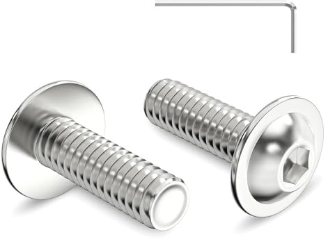 Zuyya M4 x 12 mm Linsenkopfschrauben mit Flansch, M4 Schrauben, 20 Stück