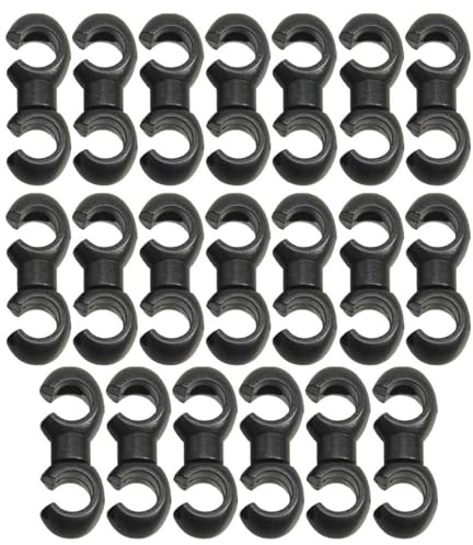 20pcs Bike Cable Clasps S-Hook Clips Bicycle Rotatable for Brake Cable MTB Bike Road Bicycle