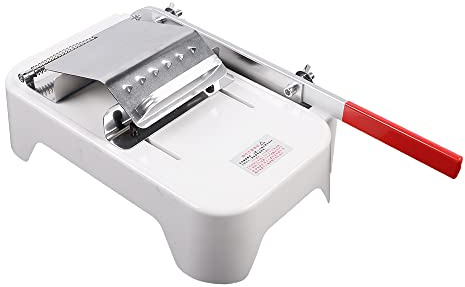 Meat Slicer,Manual Frozen Meat Slicer,430 Stainless Steel Meat Roll Cutter,0.25-25mm Slice Thickness Adjustable,No Assembly,Food Slicer Can Cut Frozen Meat, Ham, Beef Rolls