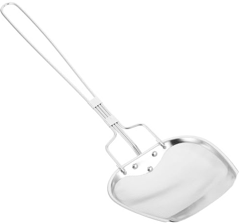 KICHOUSE Cucchiaio Schiumarola Acciaio Inossidabile con Rete Fina Utensile per Cucina per Frittura e Filtraggio Strumento Leggero e Facile da per Pasta e Alimenti