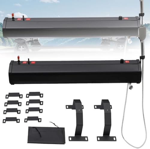 Doccia Portatile da Campeggio Serbatoio dell'Acqua per autopressurizzato per docce 18L/20L/30L - Portapacchi con Riscaldamento Solare | per autolavaggio, Trekking, Viaggi avventurosi, 20L/5,