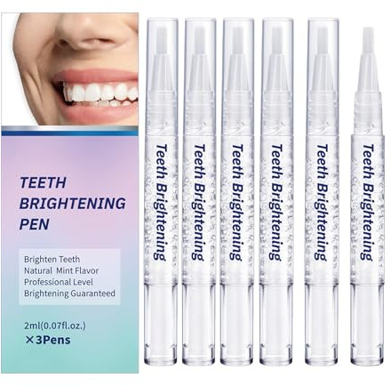 Gel de cuidado instantáneo para encías, 6 unidades, sabor a menta, lápiz blanqueador de dientes, eliminación de manchas dentales, blanqueamiento rápido sin dolor, lápiz de gel de cuidado para el hogar