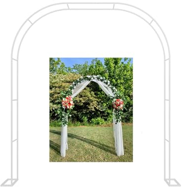 Pergola de jardin en acier blanc de 2 m, 4 m, 5 m, 8 m, treillis d'arche pour plantes grimpantes, décoration de mariage, terrasse et cour
