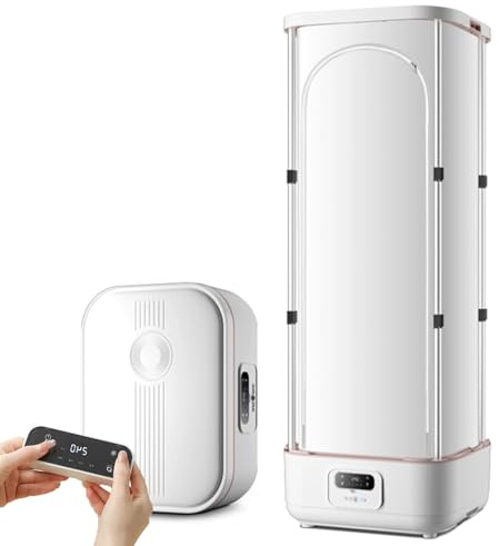 SgyGlyn Wireless Vertical Clothes Steamer 900W, Portable Garment Steamer, Built-In Aromatherapy Box & Collapsible Hanger, with Remote Control, for Home Use