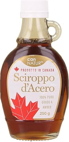 CAN NATURE SCIROPPO D'ACERO CANADESE PURO 250gr - Prodotto in Canada - 4 Confezioni - 4x250gr