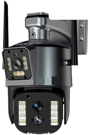 Telecamere di sicurezza Telecamere da esterno IP 6K 12MP Tre Obiettivi 10X Zoom PTZ Videocamere Videocamere di monitoraggio automatico Protezione di sicurezza Impermeabile Monitoraggio esterno (12MP
