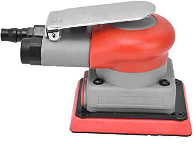Aramox Ponceuse Pneumatique, Machine de Ponçage à Air en Acier allié 75 X 100 Mm 10 000 Tr/min, avec Rotation Excentrique à Grande Vitesse pour le Ponçage du Bois, le Cirage de