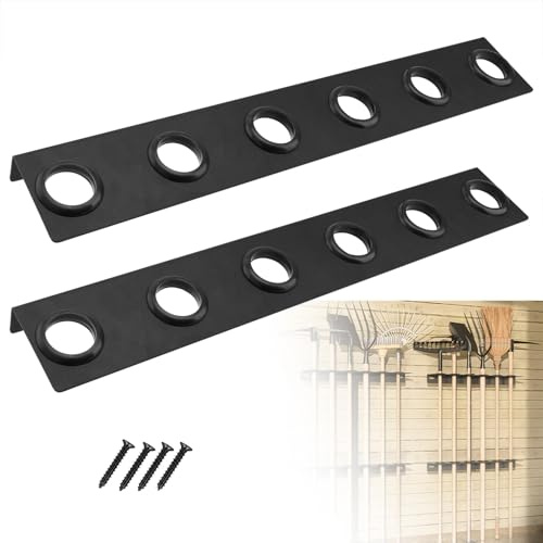 2 set di 6 supporti per rimorchi per camion, resistenti, 6 attrezzi, per paesaggistica, per camion, rimorchi e garage, con occhielli in gomma e accessori per il montaggio