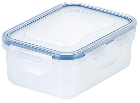 LOCK & LOCK HPL806C Easy Essentials On The Go Meal Prep Lunch Box, Airtight Containers with Lid, BPA Free, Plastic, Clear