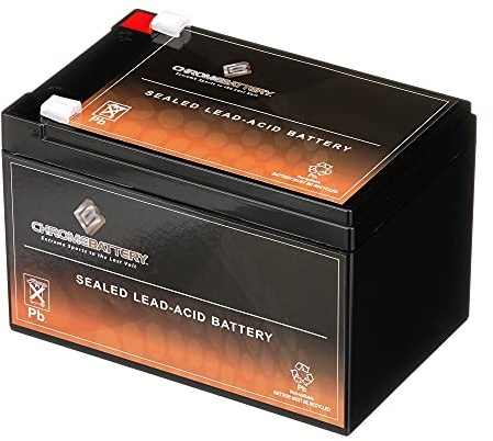 CB CHROMEBATTERY 12V 12.5AH Maintenance-Free Battery for Alarm Systems, Scooters, Toys, Emergency Lights, and More - Spade (F2) Terminal