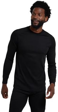 Mountain Warehouse Talus Mens Isotherm Base Layer Top Black (Round Neck) L