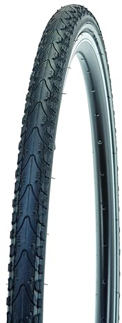 Prophete Fahrradreifen 26x1.75 (47-559) Cityrad Reifen mit Pannenstopp - Reflexstreifen - Pannensicher - ECE geprüft - Schwarz