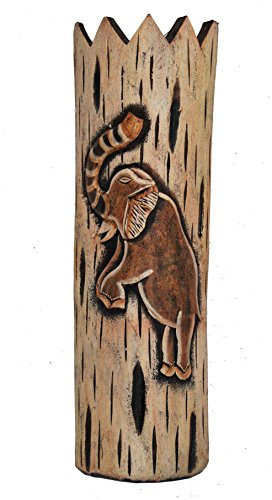 Interlifestyle Maske aus Holz mit Elefant als Motiv in 50cm Länge tolle Wandmaske im Afrika Look
